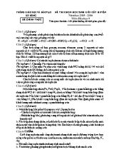 Đề thi chọn học sinh giỏi cấp huyện môn Hóa học Lớp 9 - Năm học 2015-2016 - Phòng GD & ĐT Bù Đăng (Có đáp án)